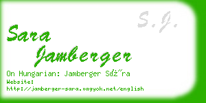 sara jamberger business card